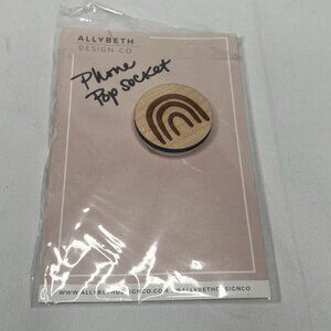 Rainbow phone grip, baltic birch engraved rainbow design